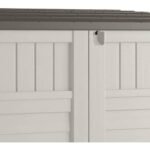 Suncast 34 Cu Ft Horizontal Outdoor Storage Shed, Vanilla - Shedcove