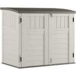 Suncast 34 Cu Ft Horizontal Outdoor Storage Shed, Vanilla - Shedcove