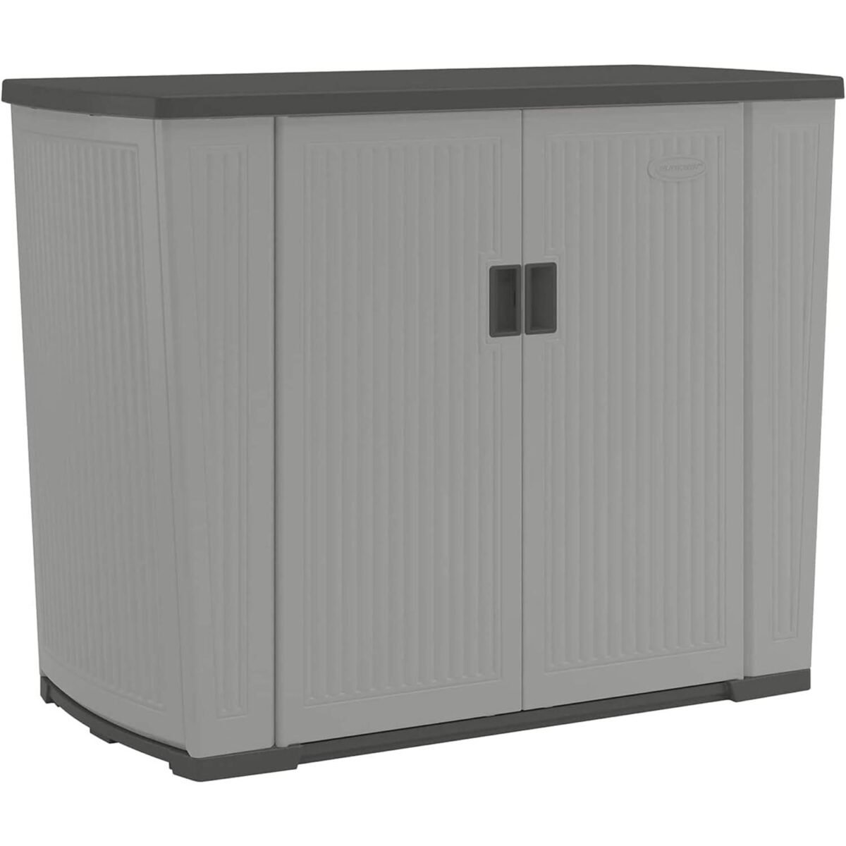 Suncast Backyard Oasis 130 Gallon Resin Storage Shed, Dove Gray - Shedcove