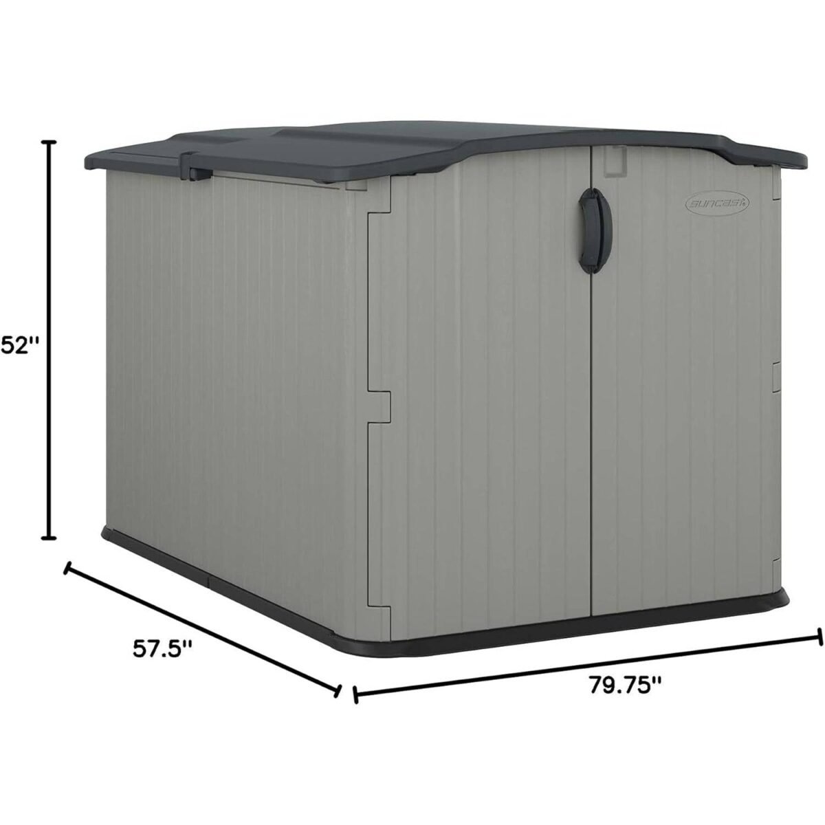 Suncast Glidetop Horizontal Outdoor Storage Shed, 57.5x79.75x52 in - Shedcove