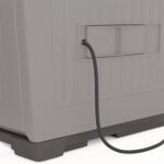 Suncast Backyard Oasis 130 Gallon Resin Storage Shed, Dove Gray - Shedcove