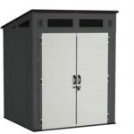 Suncast 6x5 ft Modernist Outdoor Storage Shed, Peppercorn - Shedcove