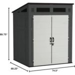 Suncast 6x5 ft Modernist Outdoor Storage Shed, Peppercorn - Shedcove