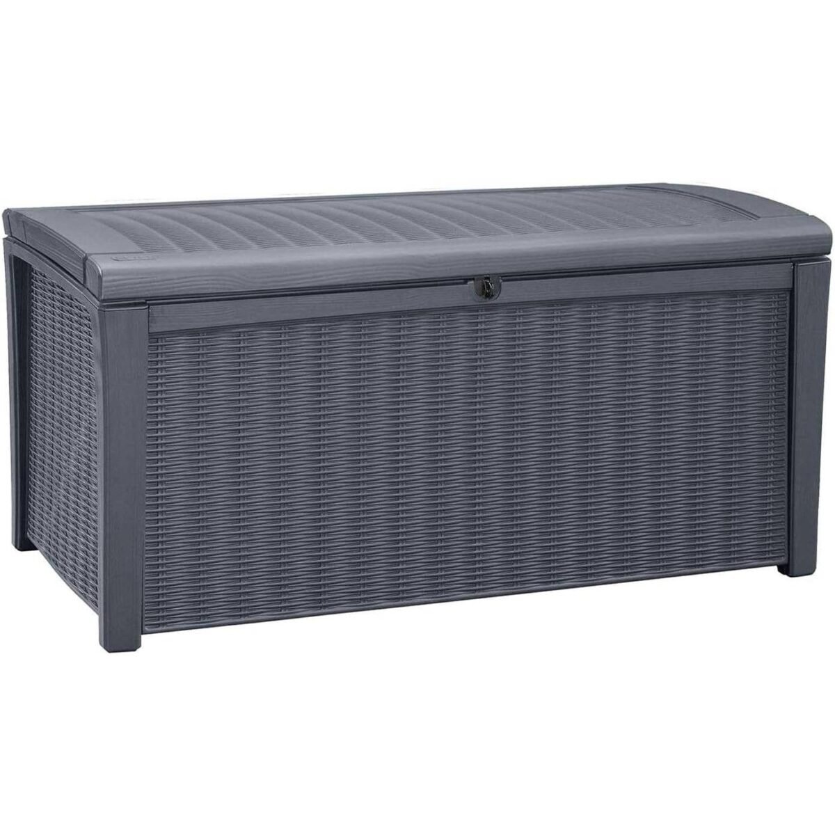 Keter Borneo 110 Gallon Resin Deck Box, Grey - Shedcove
