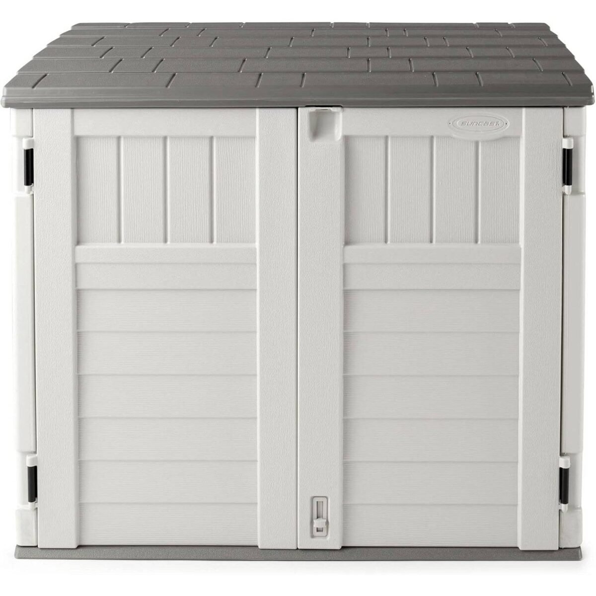Suncast 34 Cu Ft Horizontal Outdoor Storage Shed, Vanilla - Shedcove
