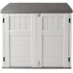 Suncast 34 Cu Ft Horizontal Outdoor Storage Shed, Vanilla - Shedcove