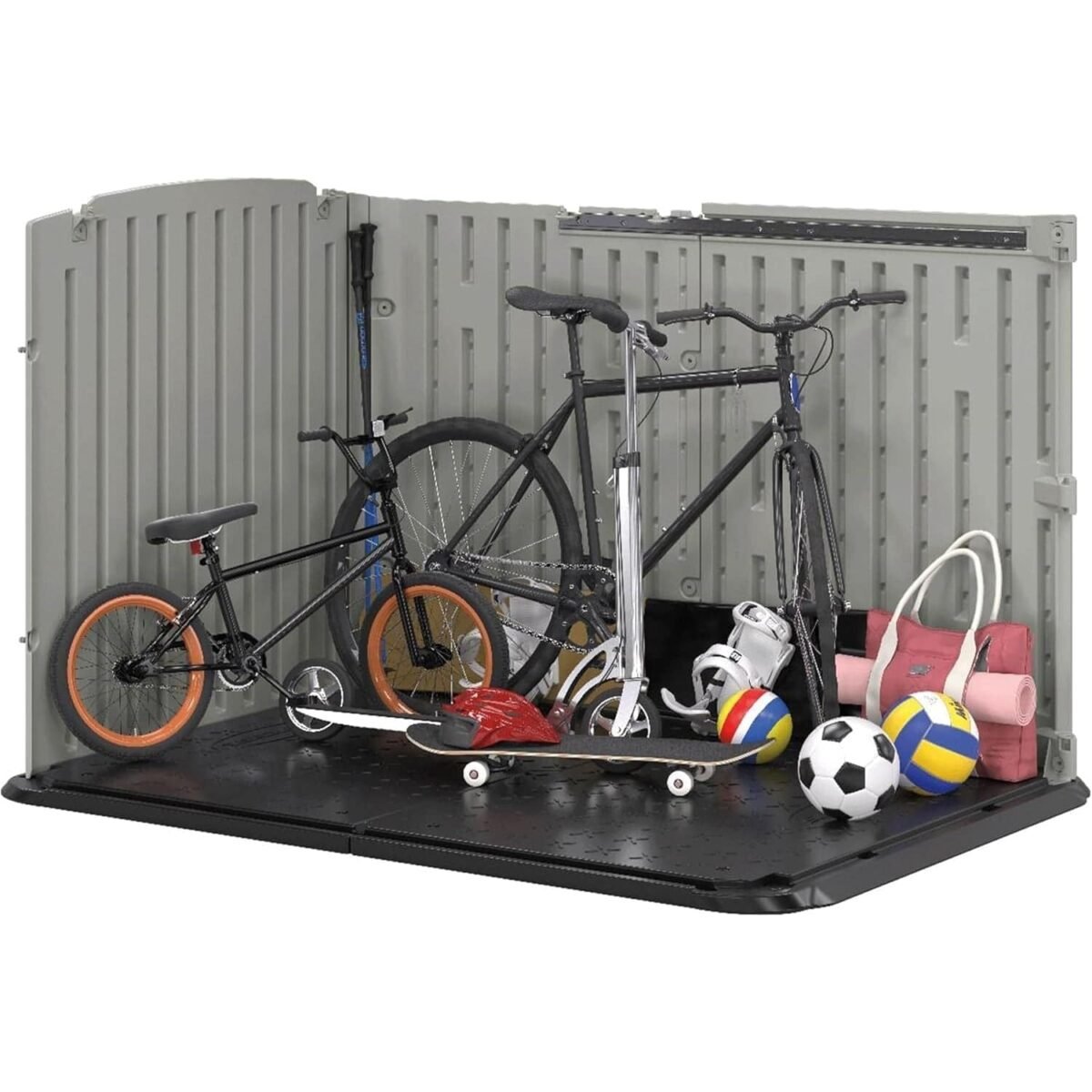 Suncast Glidetop Horizontal Outdoor Storage Shed, 57.5x79.75x52 in - Shedcove