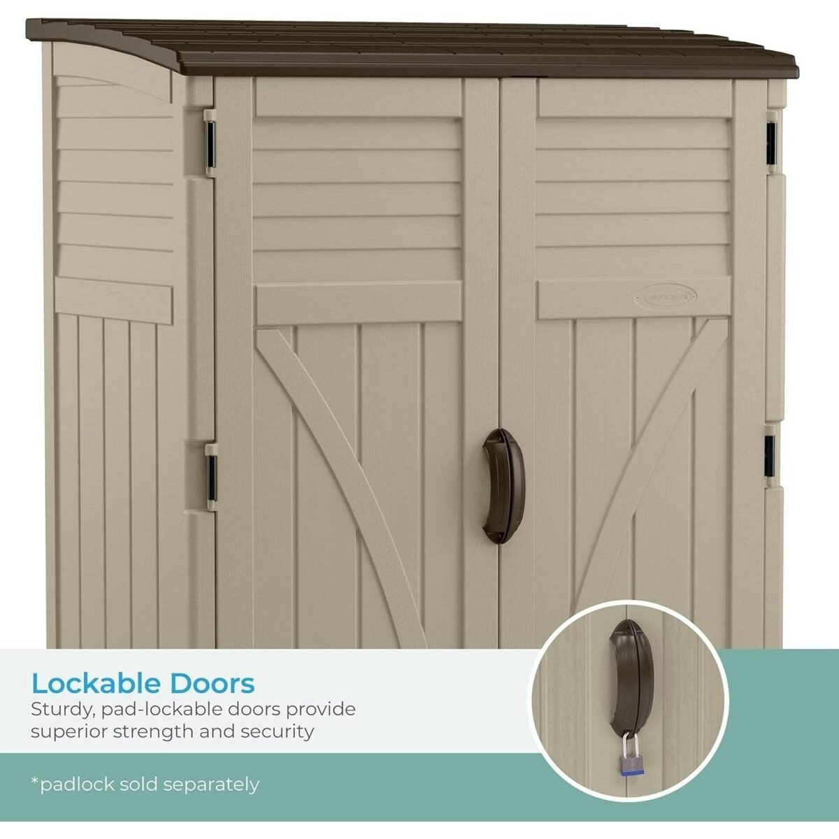 Suncast 54 Cu Ft Vertical Resin Storage Shed - Shedcove
