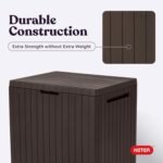 Keter City 30 Gallon Resin Outdoor Storage Box, Brown - Shedcove