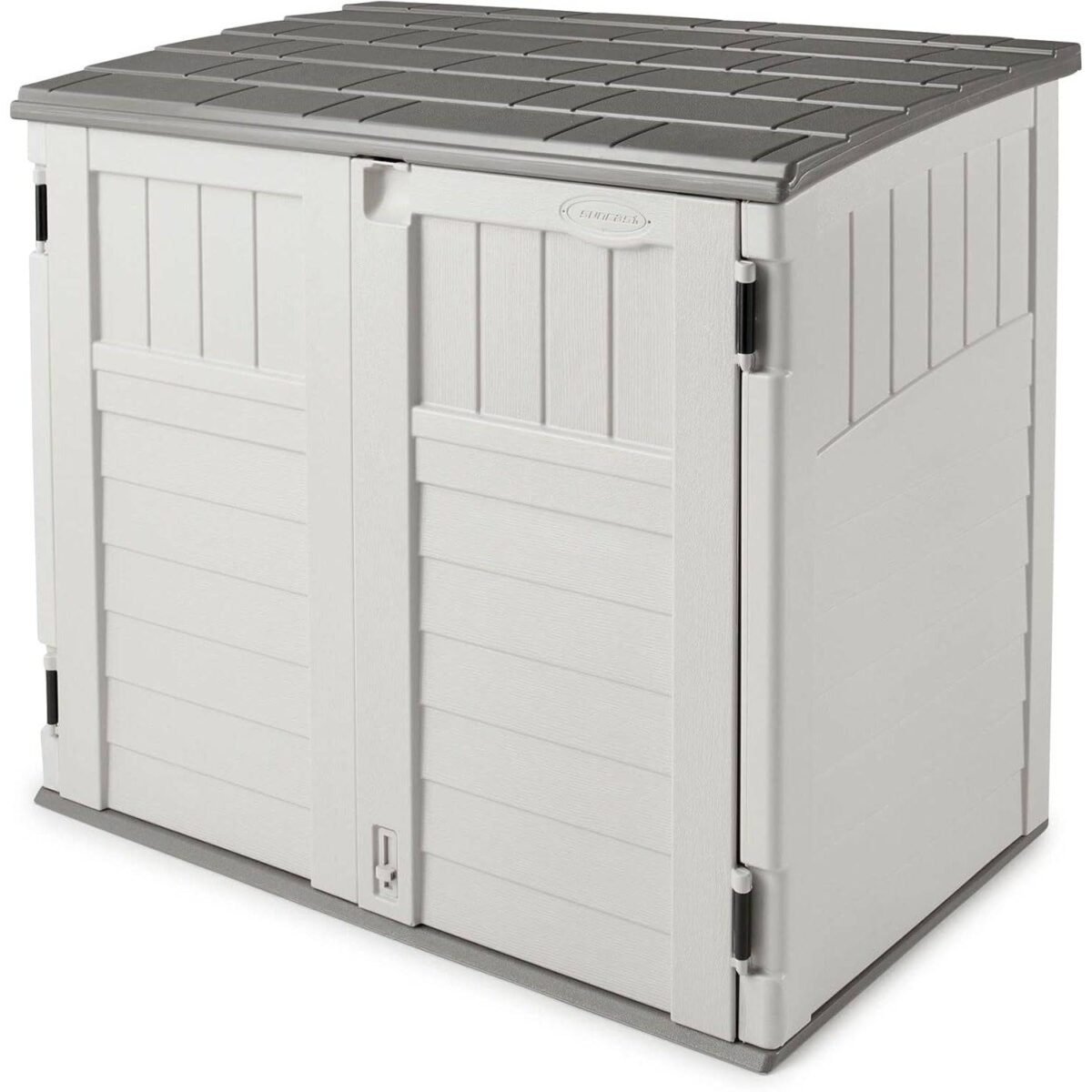 Suncast 34 Cu Ft Horizontal Outdoor Storage Shed, Vanilla - Shedcove