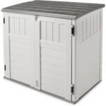 Suncast 34 Cu Ft Horizontal Outdoor Storage Shed, Vanilla - Shedcove