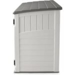 Suncast 34 Cu Ft Horizontal Outdoor Storage Shed, Vanilla - Shedcove