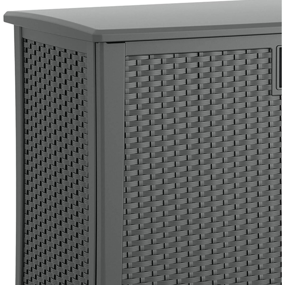 Suncast 42x23x35.5 in Outdoor Storage Cabinet, Cool Gray - Shedcove