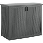 Suncast 42x23x35.5 in Outdoor Storage Cabinet, Cool Gray - Shedcove