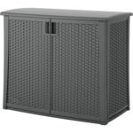 Suncast 42x23x35.5 in Outdoor Storage Cabinet, Cool Gray - Shedcove