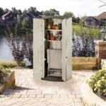 Rubbermaid Compact 2x2.5 ft Vertical Resin Storage Shed, Beige/Brown - Shedcove