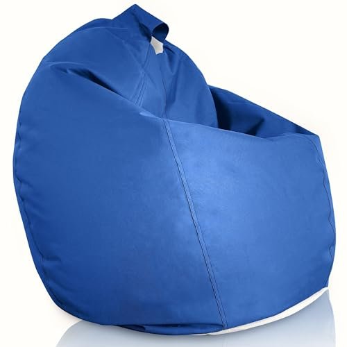Aiire Modern Outdoor Bean Bag – Giant Pear Bean Bag XXL without Filling Included for Terrace or Garden – Bean Bag Chair Living Room or Youth Room Decoration – Gamer Blue - Image 8