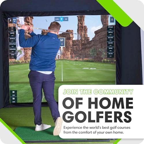 GolfBays SIMBOX Golf Simulator Enclosure – Premium Golf at Home Practice, Easy Setup, Various Sizes, Fabric with Durable Frame & Impact Screen - Image 2