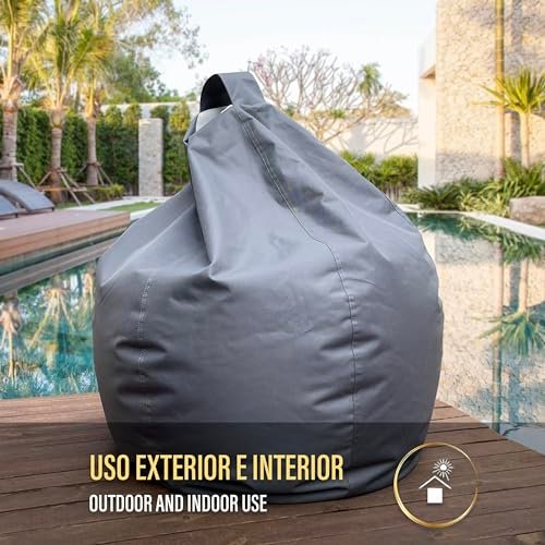 Aiire Modern Outdoor Bean Bag – Giant Pear Bean Bag XXL without Filling Included for Terrace or Garden – Bean Bag Chair Living Room or Youth Room Decoration – Gamer Blue - Image 2