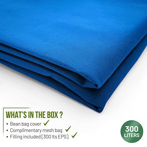 Aiire Modern Outdoor Bean Bag – Giant Pear Bean Bag XXL without Filling Included for Terrace or Garden – Bean Bag Chair Living Room or Youth Room Decoration – Gamer Blue - Image 6
