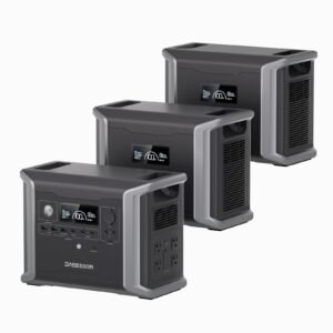 Dabbsson 4.7 kWh Expandable Power Station DBS1300 with DBS1700B Extra Battery X 2, Max 9400Wh, 4 X 1200W AC Outlets, 1800W Solar Input Solar Generator for Home Backup, Emergency, RV Outdoor Camping