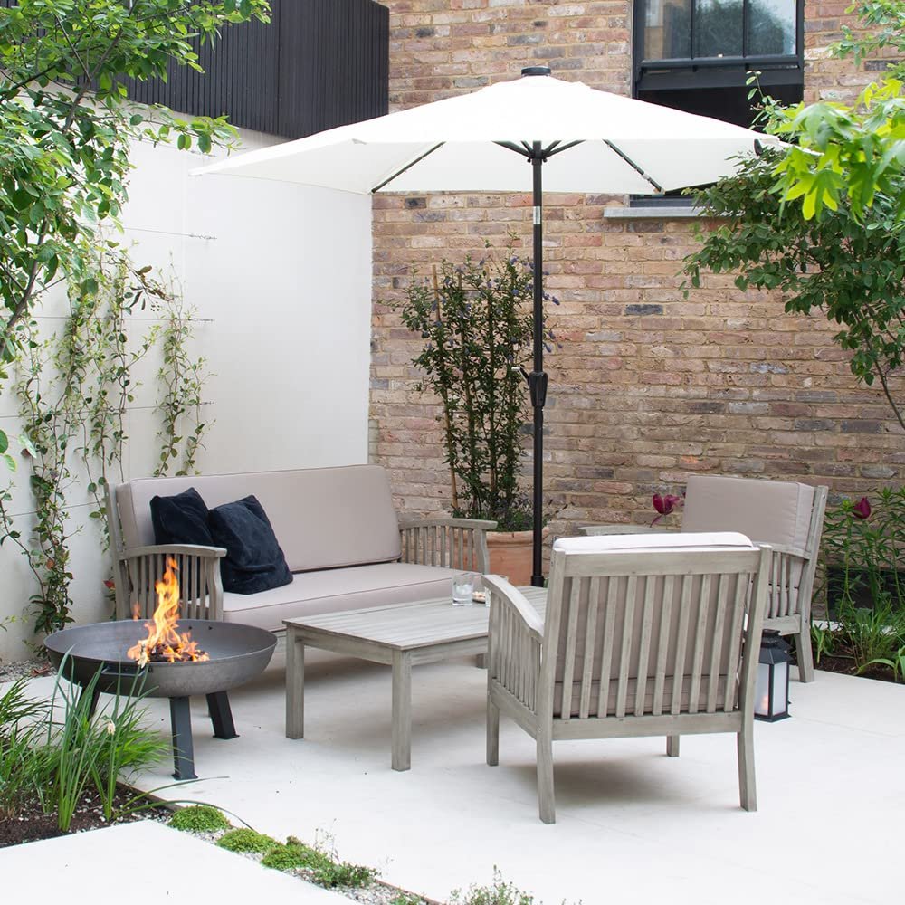 Gardenesque Patio Garden Furniture Set - Light Grey Wooden Garden Set - Repton Lounge - Outdoor Table & Chairs - Durable and Comfortable Design - With Cushions - Flat Pack Design - 4 Seater - Image 8