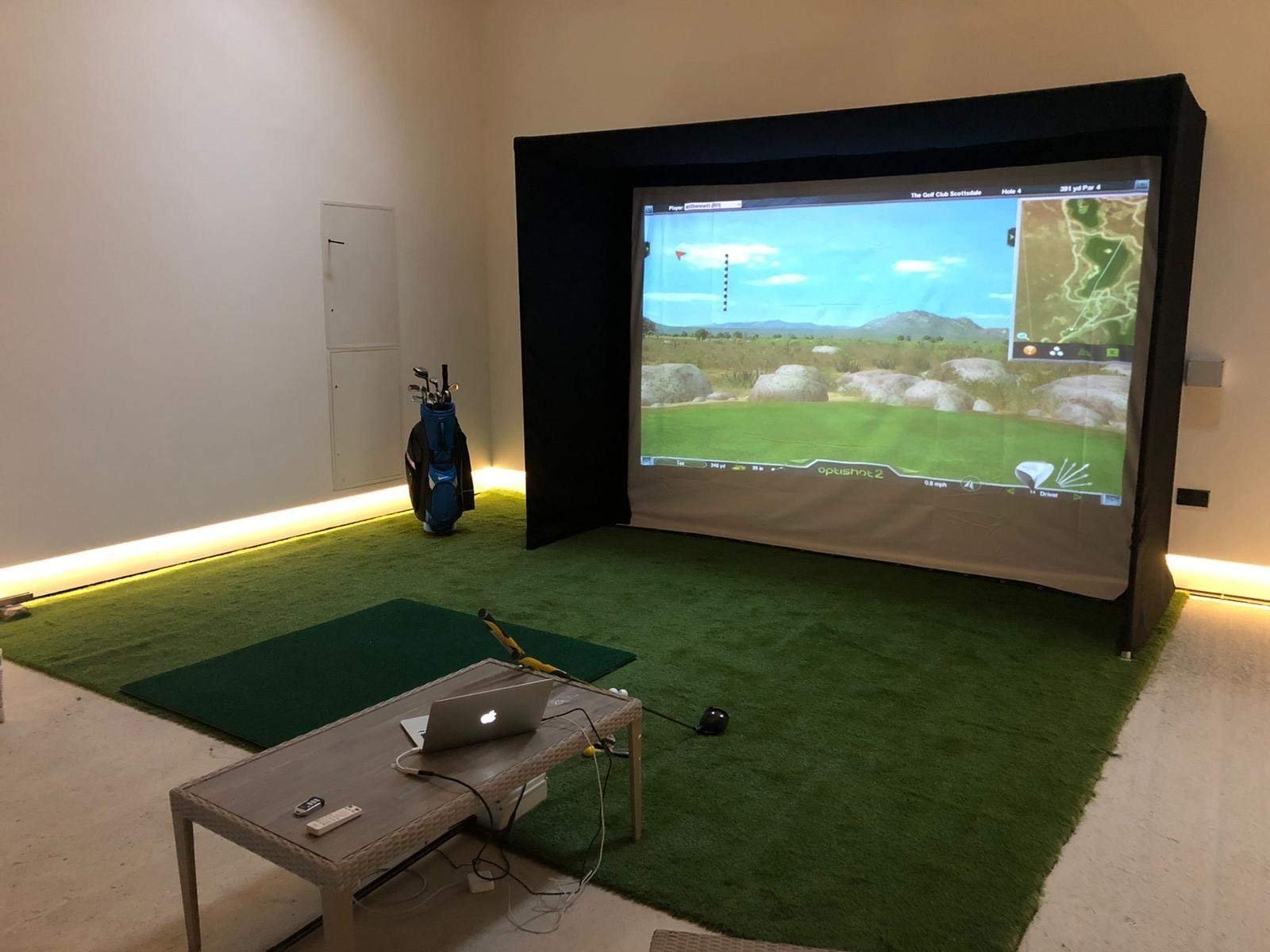 GolfBaysUK Optishot 2 Golf Simulator Bundle – You Get Deep Golf Enclosure, 1.5M X 1.5M Golf Mat, Optishot2 Golf Simulator - For Home - Train from Home Package - Image 2