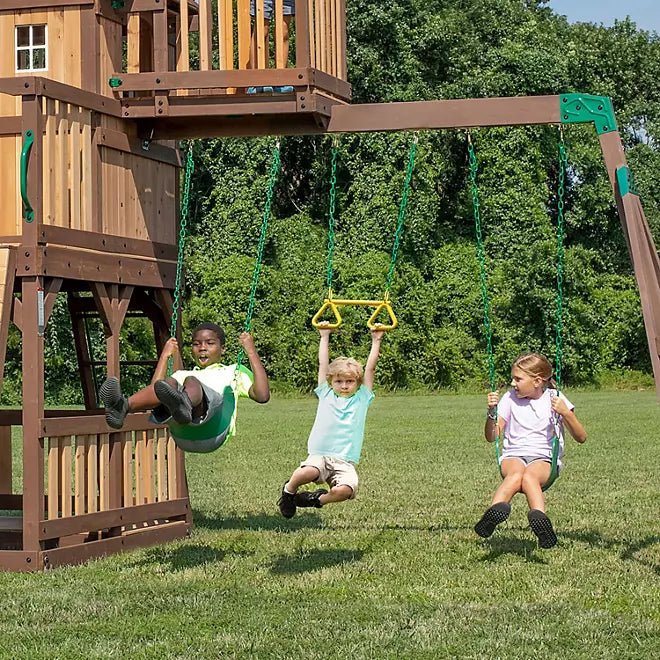 Backyard Discovery Skyfort II Cedar Swing Set/PlaySet - Image 3
